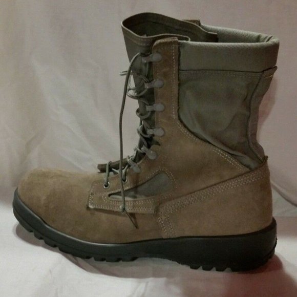 LEFT BOOT ONLY BELLEVILLE USAF 600ST STEEL TOE COMBAT GREEN BOOT sz13 IH00725 main image 2